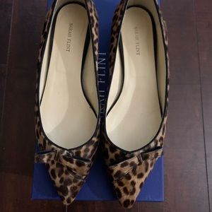 Sarah Flint Leopard Print Pointy Flats